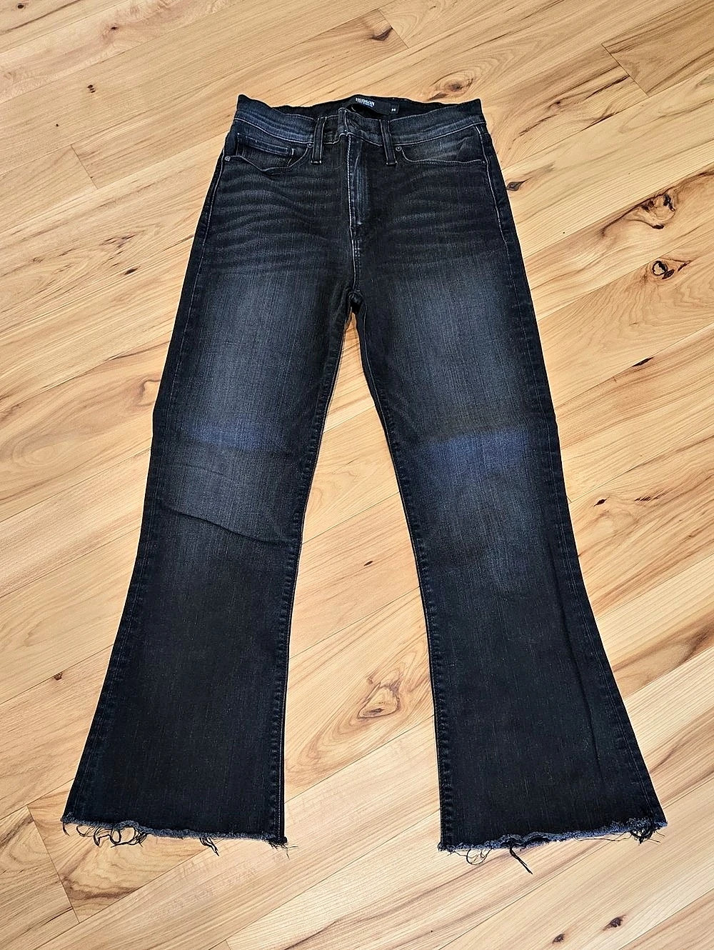 Hudson Holly High-Rise Flare Jean Black Flare Jeans Waist 26
